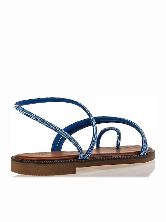 Namea Women's Flat Sandals with Strap in Blue Color