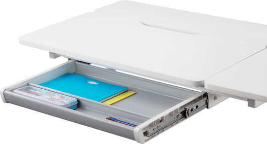 Kids Desk White 100x60x54-76cm