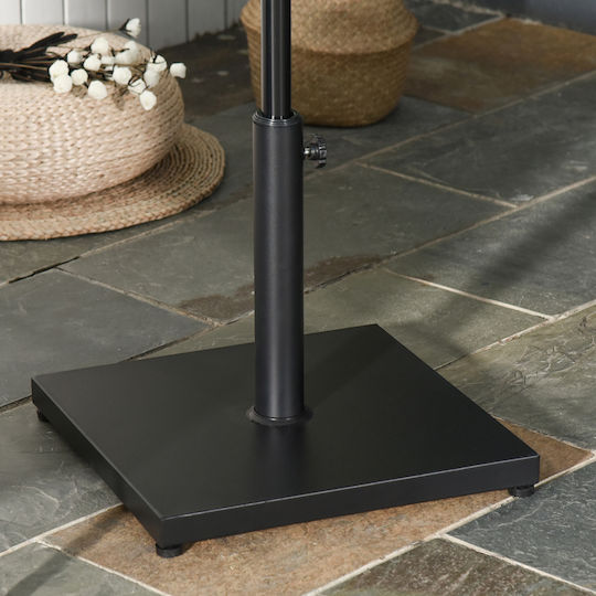 Outsunny Stand de umbrelă din Metal Negru 45x45x39cm