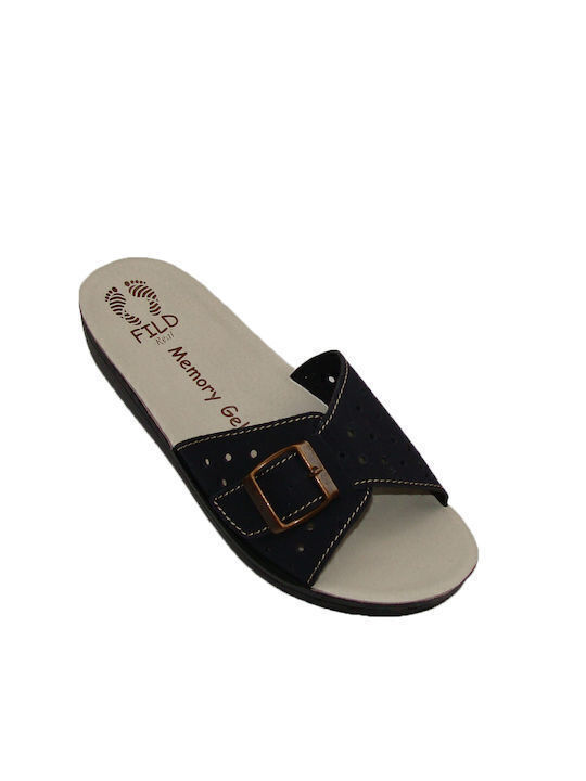 Lory 1 Women's Flat Sandals in Navy Blue Color
