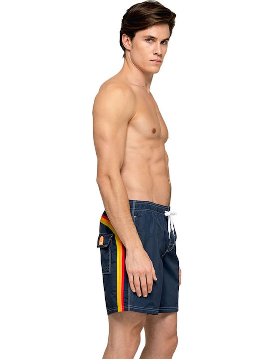 SUNDEK ELASTIC WAIST 16 BOARDSHORT SWIMSUIT MEN'S M505BDTA1-613 (613/VINTAGE NAVY)