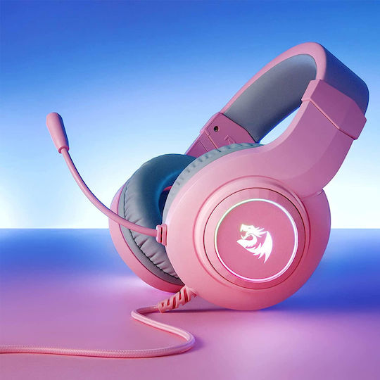 Redragon H270P Over Ear Gaming Headset with Connection 2x3.5mm / USB Pink