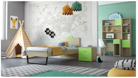 Sarris Classic Single Kids Bed Green for Mattress 90x190cm