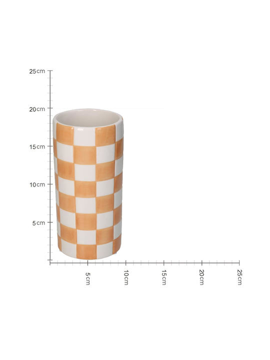 ArteLibre Decorative Vase Orange 10.2x10.2x20.3cm