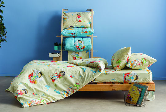 Charalambidis Textiles Σετ Σεντόνια Μονά από Βαμβάκι & Πολυεστέρα Μπεζ 160x260cm 3τμχ