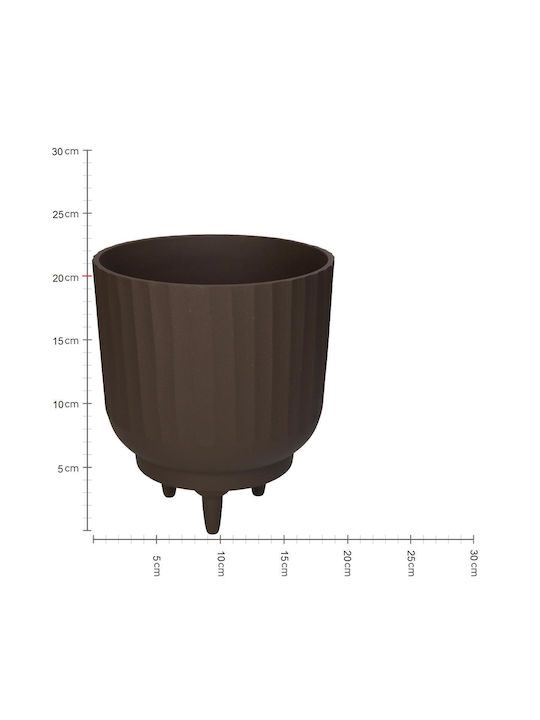 ArteLibre Übertopf Aluminium Braun 17x17x20εκ.