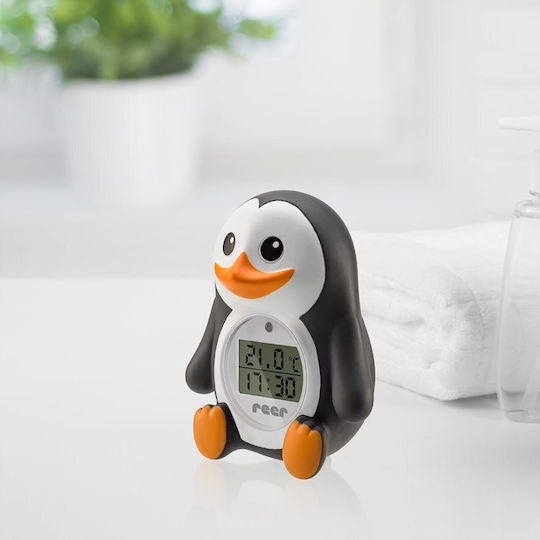Reer Ψηφιακό Θερμόμετρο Μπάνιου Penguin 0°C έως 50°C Μαύρο