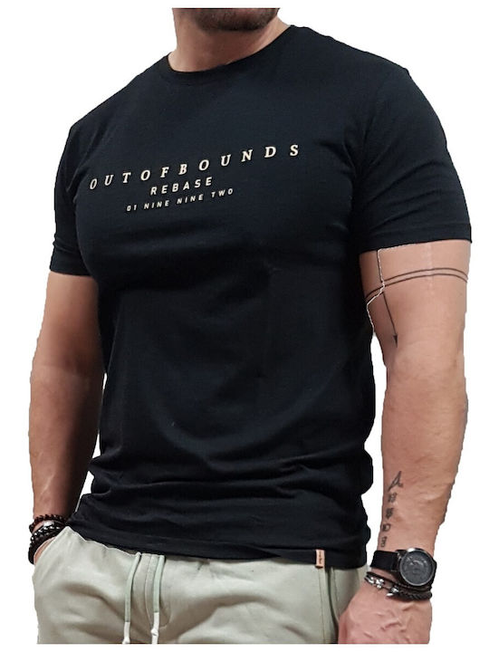 Rebase Herren T-Shirt Kurzarm Schwarz