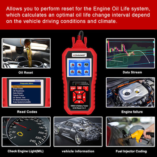Konnwei KW-890 Car Diagnostics Digital Tool OBD 2 KW-890