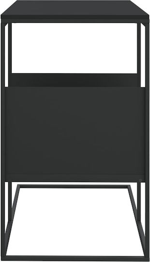 Rectangular Side Table Wooden Black M55xW36xH59.5cm