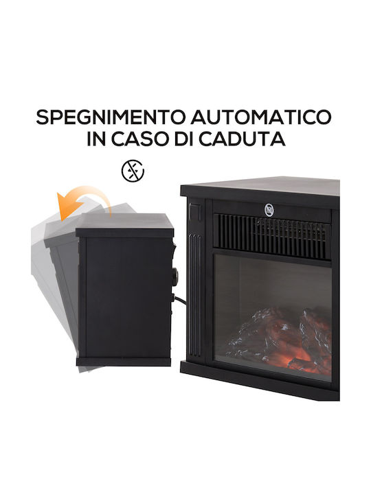 HomCom Επιδαπέδιο Ηλεκτρικό Τζάκι 600W 34x17cm