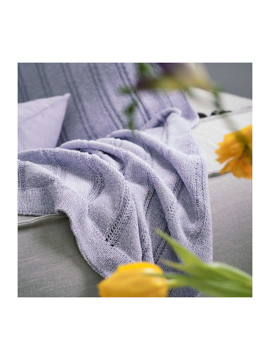 Gofis Home Cerelia 380 Ριχτάρι Πολυθρόνας Πλεκτό 135x170εκ. 19 Lilac 2007380190237