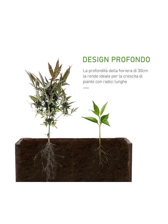 Outsunny Pot Wooden 70x35x30cm.