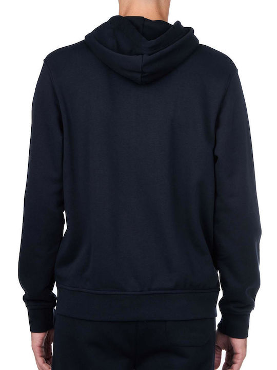 Karl Lagerfeld Men's Sweatshirt Jacket with Hood Navy Blue