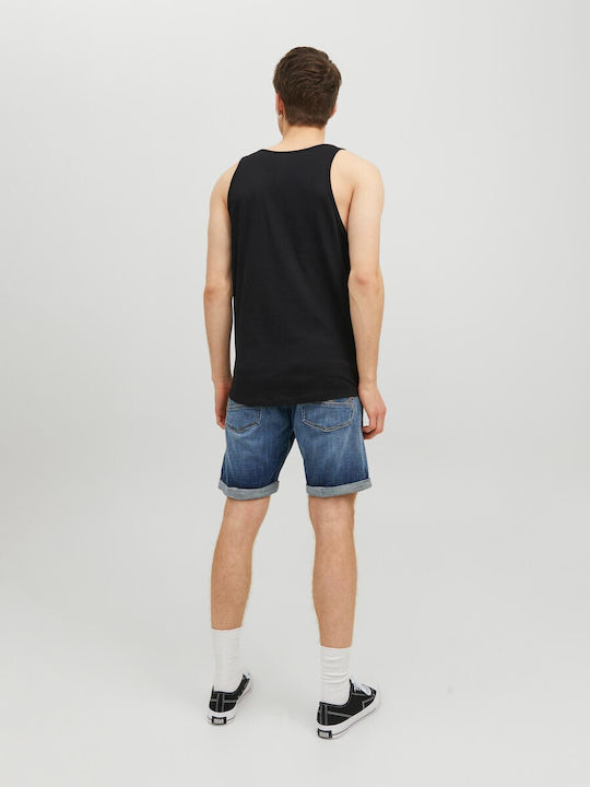 Jack & Jones Bluza Bărbătească cu Mânecă Scurtă Neagră