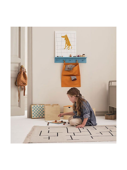 Kids Concept Geometric Παιδικό Χαλί Γκρι 90x130cm