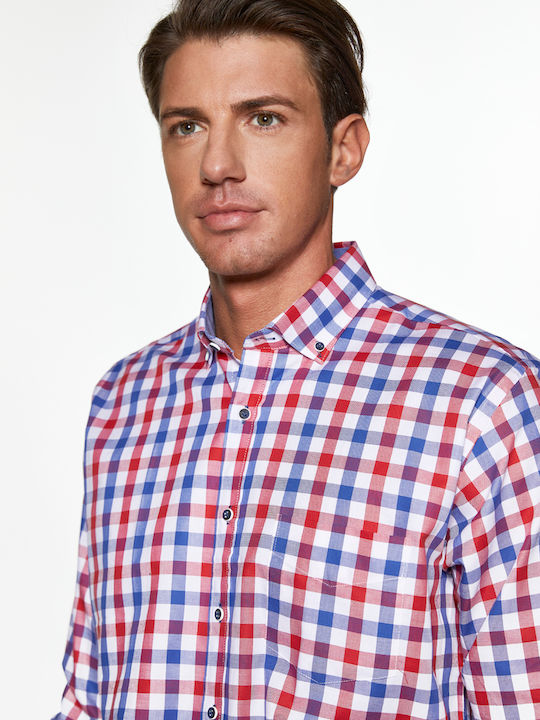 SS18-6-8 Cu mânecă lungă Cămașă Carou Multicolor