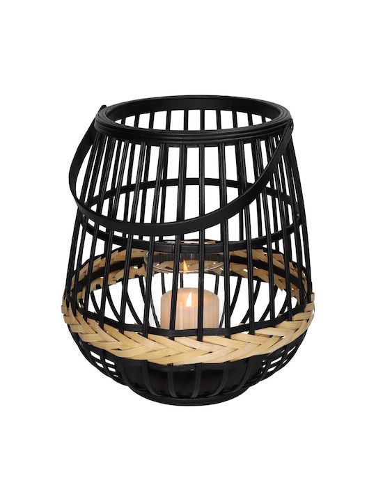 ArteLibre Φαναράκι Bamboo Επιδαπέδιο Μαύρο 29.5x29.5x32εκ.