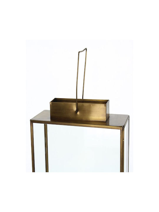 ArteLibre Laterne Metallisch Gold 28x11x46cm 1Stück