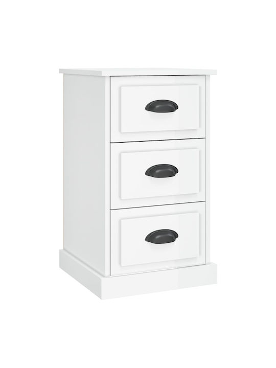 Wooden Bedside Table White 39x39x67cm