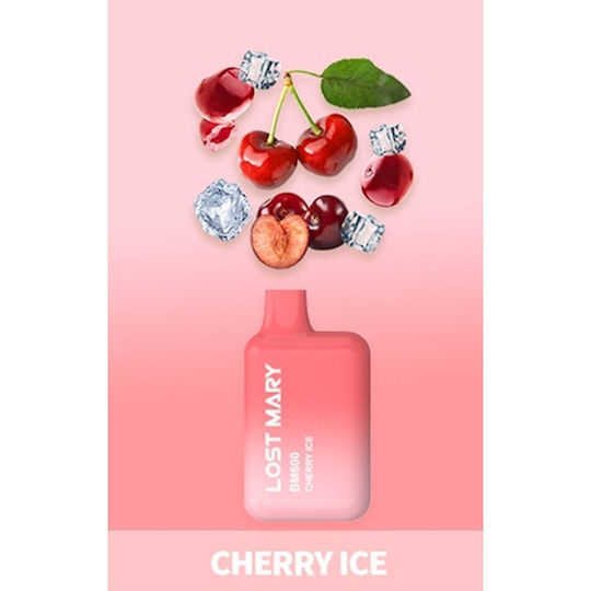 Lost Mary Disposable Electronic Cigarette 600 Puffs Cherry Ice 2ml 20mg Green