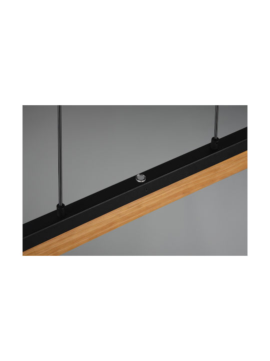 Trio Lighting Kerala Pendant Light Brown Rail 90x8.5x150cm
