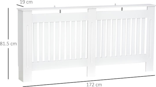 HomCom Κάλυμμα Καλοριφέρ από MDF Λευκό 172x19x81cm