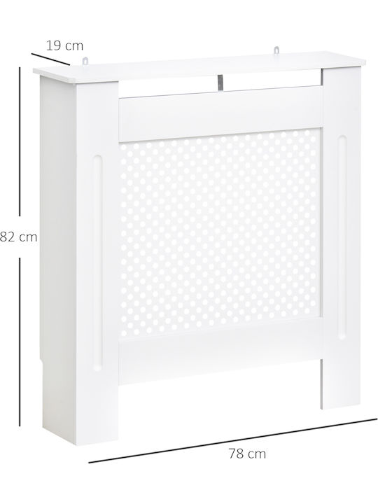HomCom Κάλυμμα Καλοριφέρ από MDF Λευκό 78x19x82cm