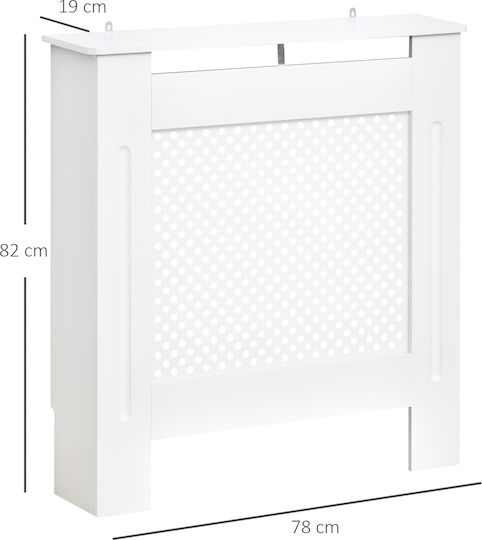 HomCom Κάλυμμα Καλοριφέρ από MDF Λευκό 78x19x82cm