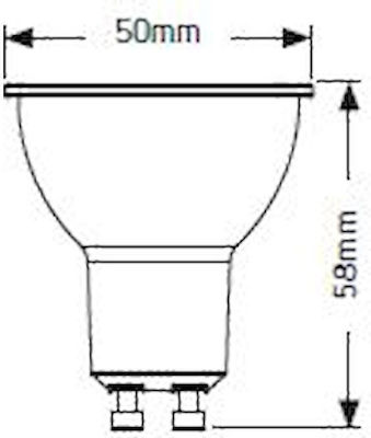 Geyer LED Bulbs for Socket GU10 and Shape PAR16 Warm White 450lm Dimmable 1pcs