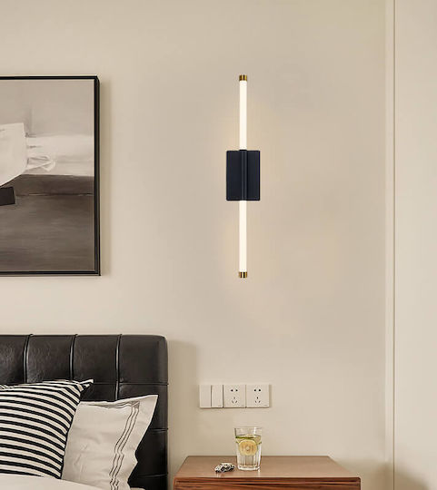 Atman Modern Wall Lamp with Integrated LED and Natural White Light Black 60cm