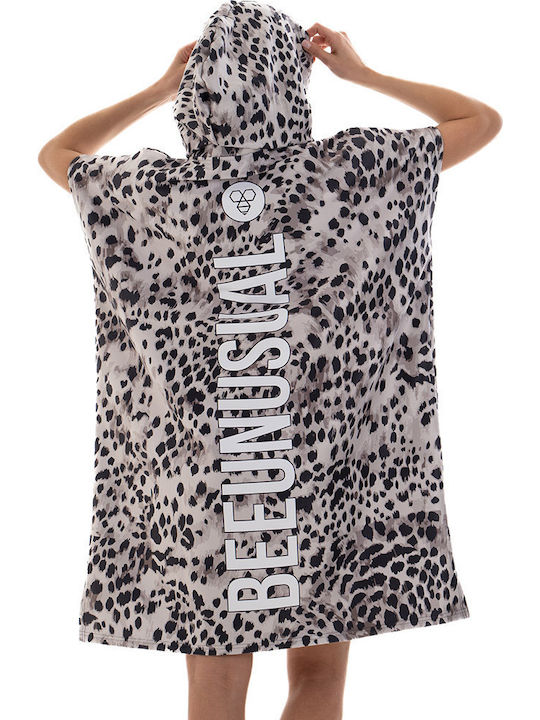 Bee. Unusual. Microfiber Beach Poncho Gray