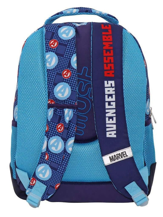 Must Captain America School Bag Backpack Elementary, Elementary in Blue color