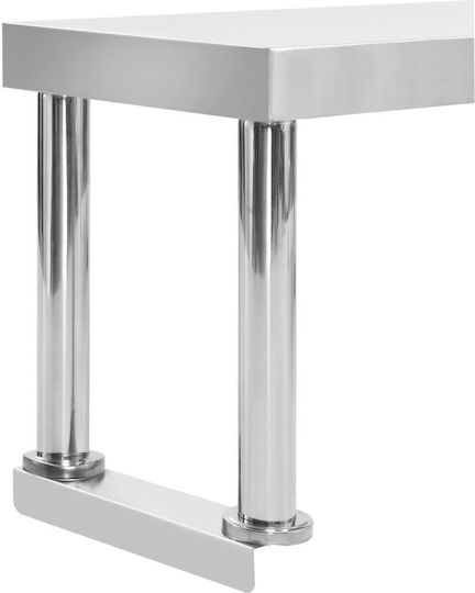 vidaXL Ανοξείδωτο Τραπέζι Μ120xΒ60xΥ120cm