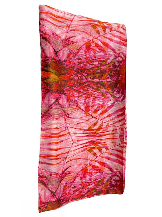 Women's Scarf Silk Line RED HP-11004-RDN7