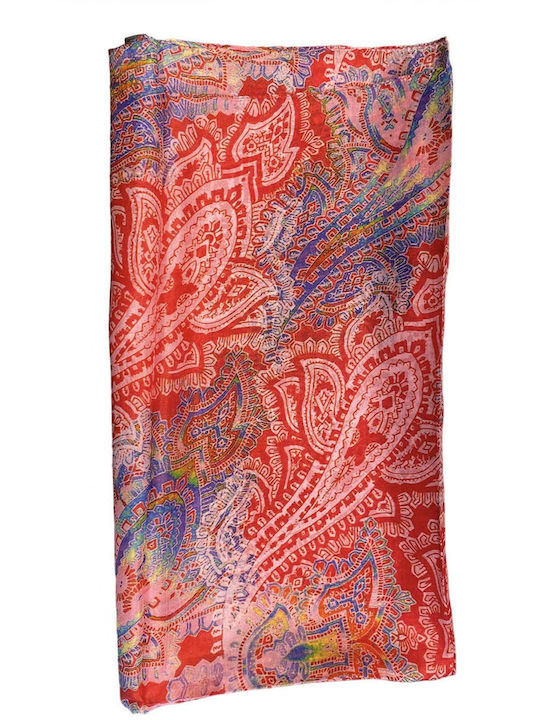 Women's Shawl Silk Line RED HP-10056-RD5H