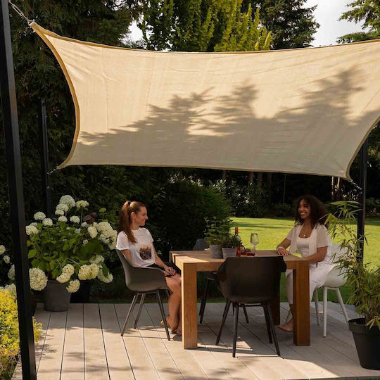 Nesling Rectangular Shade Sail Gray With Hoop 3x4m 285gr/m²