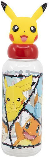 Stor 3D Pokemon Kids Water Bottle Plastic Yellow 560ml