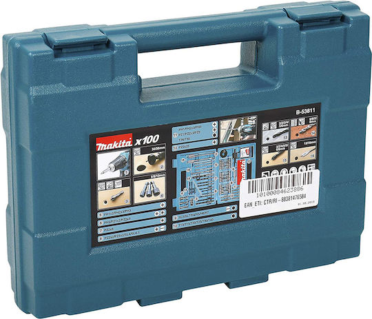 Makita Σετ 100 Τρυπάνια για Μέταλλο και Ξύλο