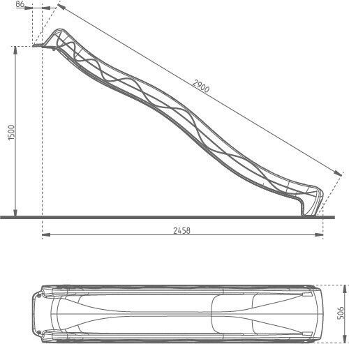 Showood Slide Tsuri for Professional Use 290x150cm. Green