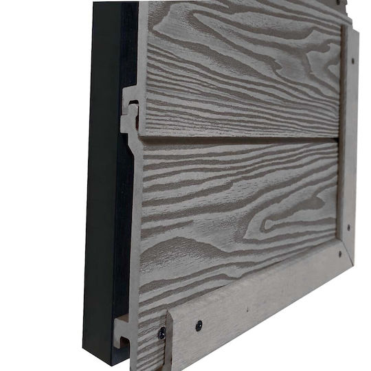 Showood Panou de perete 3D de Grădină din Magazin online WPC 15x290buc 1buc Gray