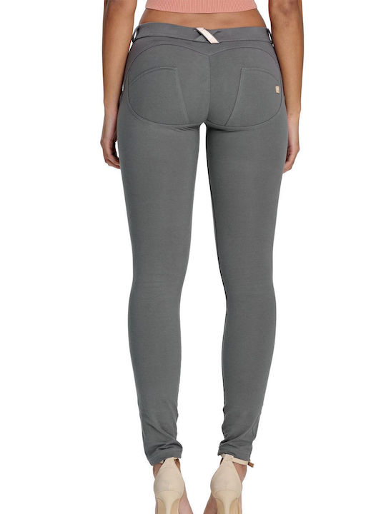 Freddy Women' High Waisted Fabric Trouser Push-up Gray