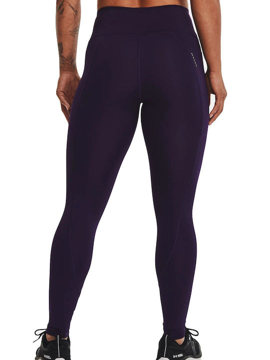 Under Armour Rush Frauen Lang Leggings Hochgeschnitten Marineblau