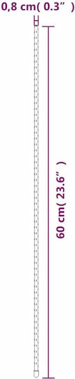 vidaXL Βέργες Στήριξης Φυτών 8mmx60cm από Ατσάλι Σετ 30τμχ