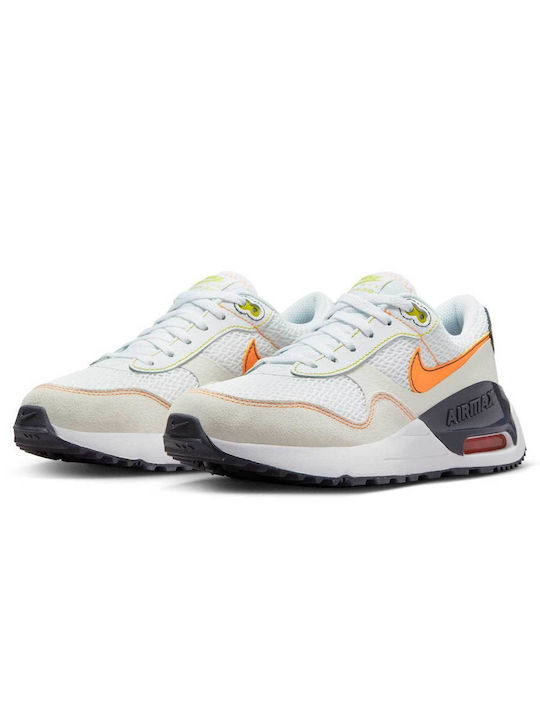 Nike Air Max SYSTM Kids Sneakers White / Sail / Gridiron / Vivid Orange