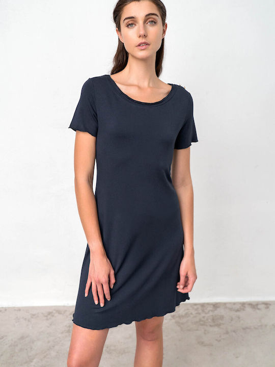 Vamp Summer Mini Dress Navy Blue