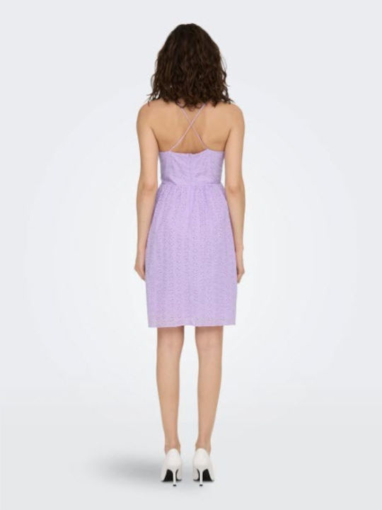 Only Summer Mini Dress Wrap Purple