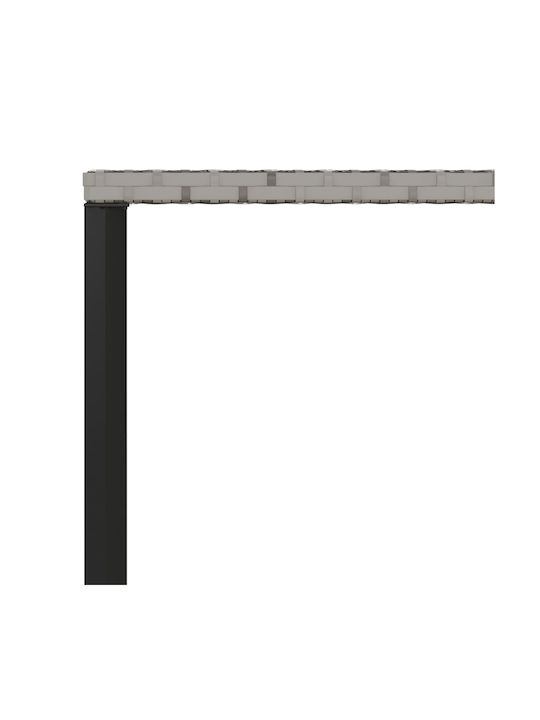 Outdoor Dining Set 2 Pieces Gray with Pillows
