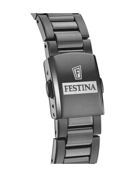 Festina Ρολόι Αυτόματο με Μεταλλικό Μπρασελέ