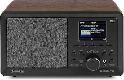 Audizio Padova Επιτραπέζιο Ραδιόφωνο Ρεύματος DAB+ με Bluetooth και USB Καφέ